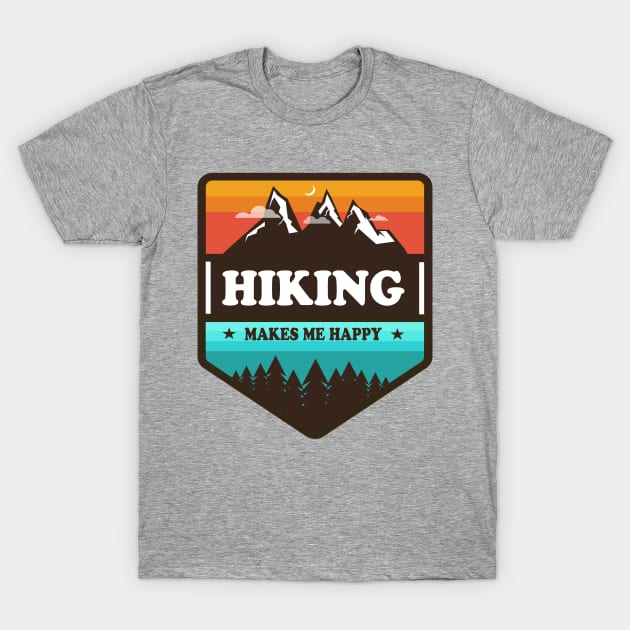 hiking makes me happy T-Shirt by Lomitasu